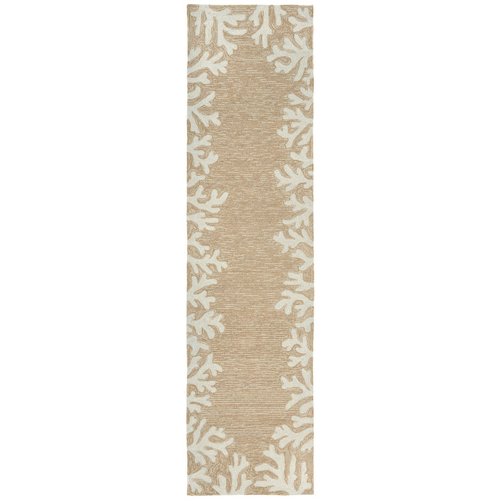 Liora Manne Capri Coral Border Indoor/Outdoor Rug Neutral