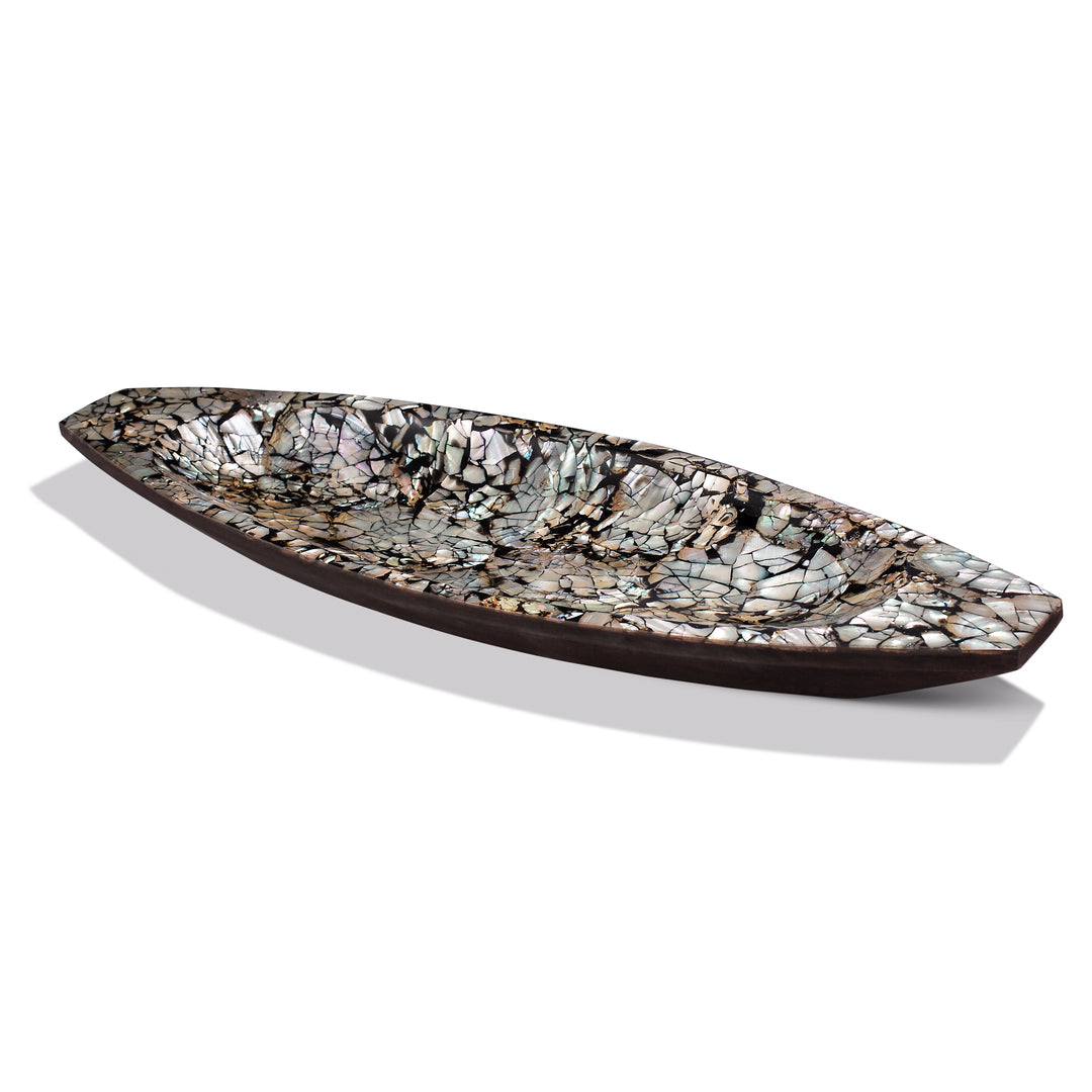 Ladorada Mother of Pearl -Black Oblong Centerpiece