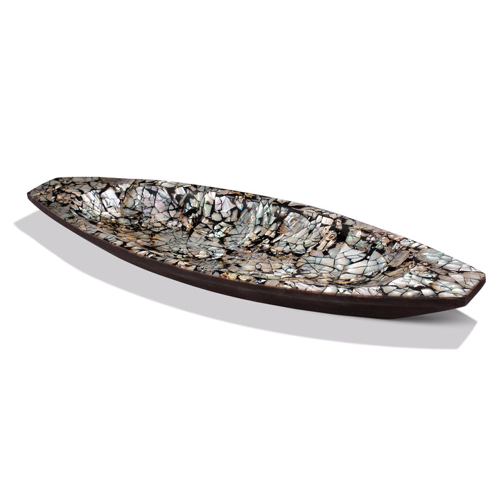 Ladorada Mother of Pearl -Black Oblong Centerpiece