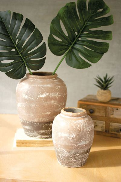 Ceramic Two-toned Urns Set/2