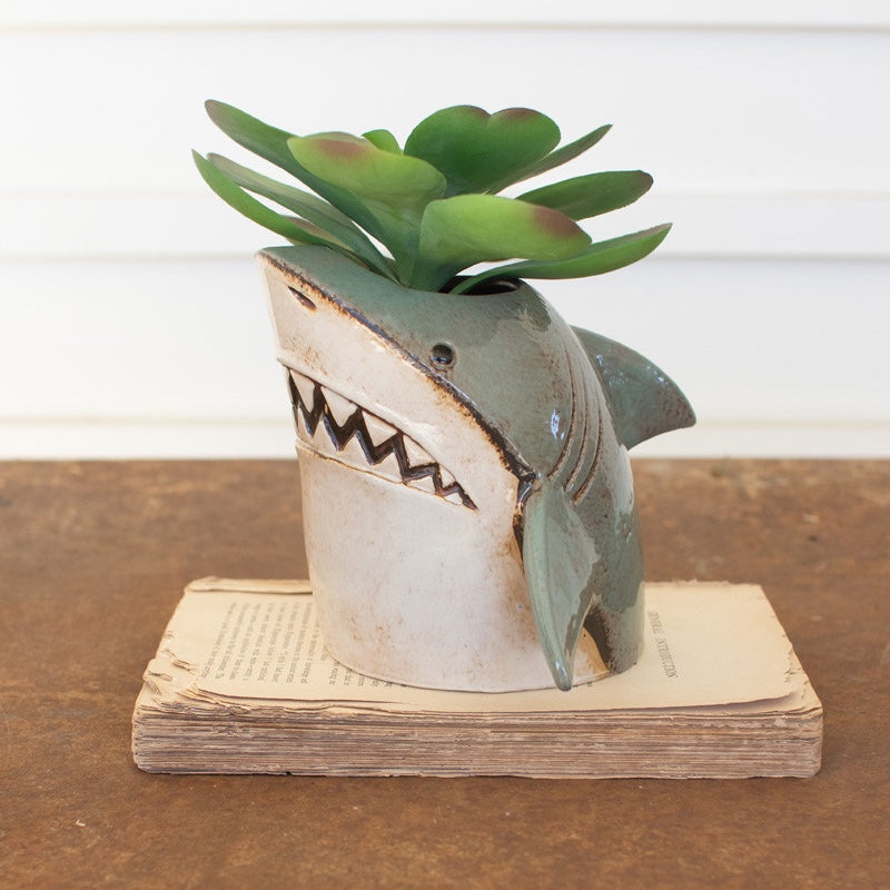 Ceramic Shark Planter