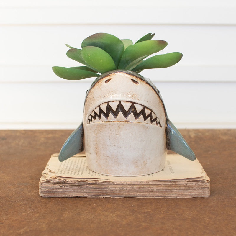 Ceramic Shark Planter