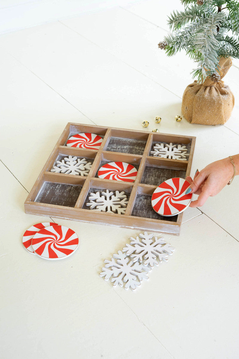 Holiday Wooden Tic-Tac-Toe