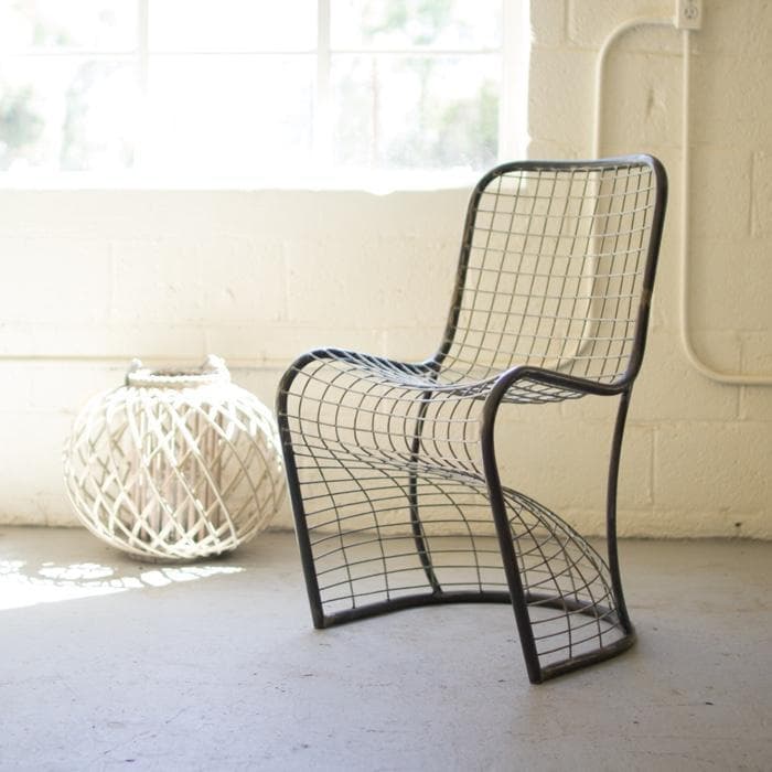 Woven Metal Dining Chair