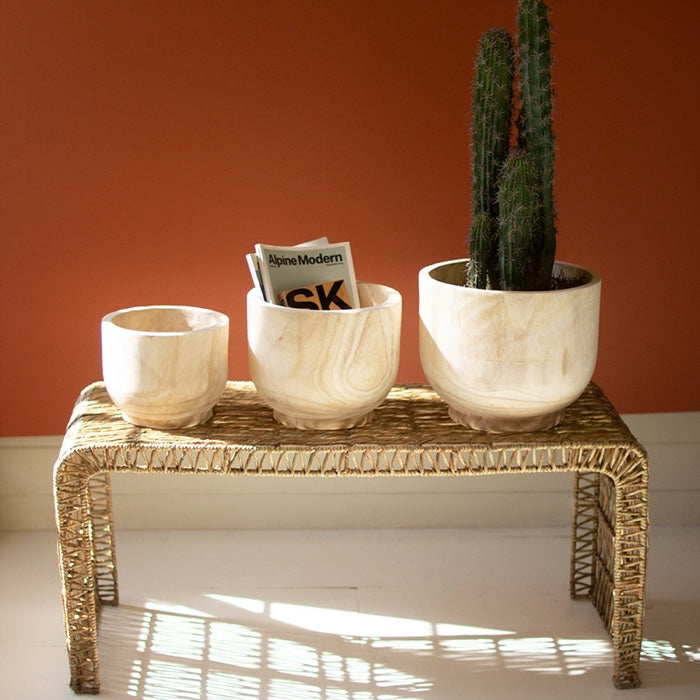 Set Of 3 Wooden Planters