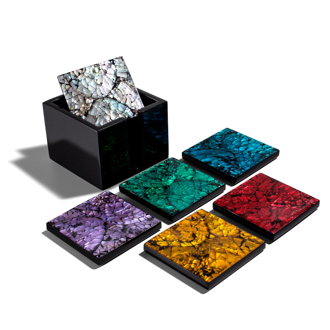 Ladorada Mother of Pearl Colors Coasters Set of 6