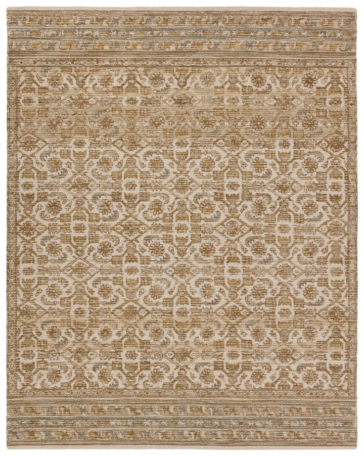 Vibe by Jaipur Living Sarang Handmade Trellis Brown/ Gold Area Rug (CARDAMOM - COM14)