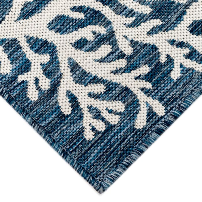 Liora Manne Carmel Coral Border Indoor/Outdoor Rug Navy
