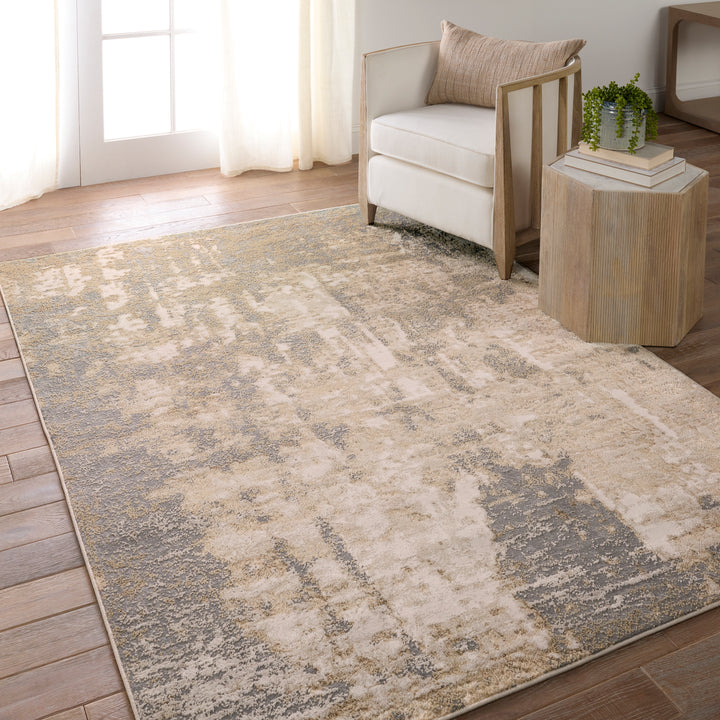 Jaipur Living Raistlin Abstract Gold/ Gray Area Rug (CATALYST - CTY26)