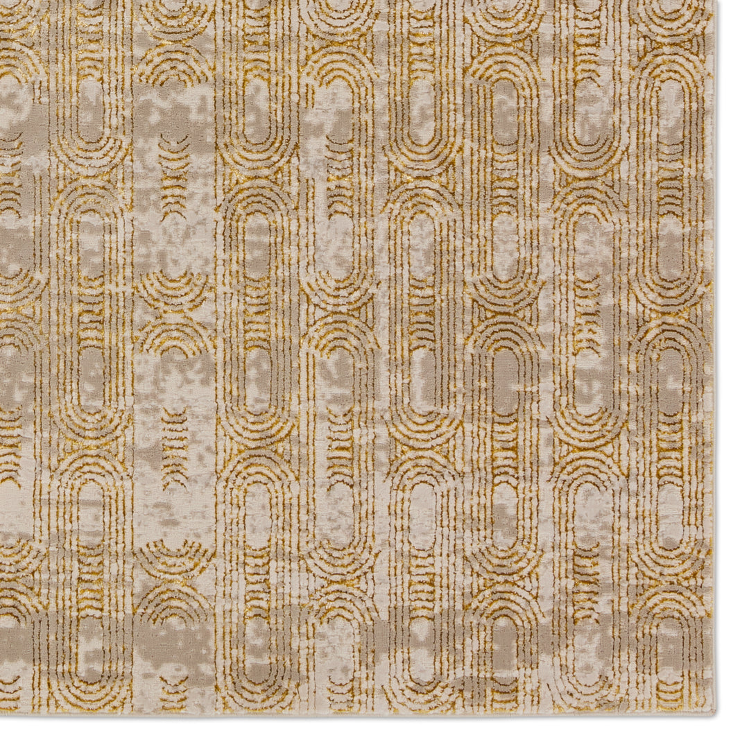Jaipur Living Gimeas Geometric Gold/ Taupe Area Rug (CATALYST - CTY27)