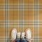 Vintage Vinyl Floorcloth Rug (Pattern 66 New Lanark)