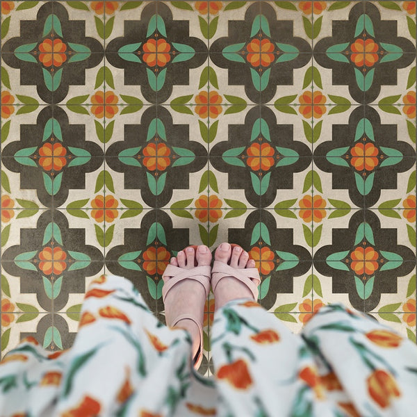 Vintage Vinyl Floorcloth Rug (Pattern 33 Anna display picture 2