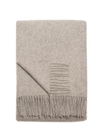 Cork Alpaca Wool Throw (Light Gray)