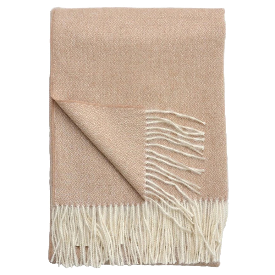 Chilton Baby Alpaca Throw (Caramel & Ivory Pattern)