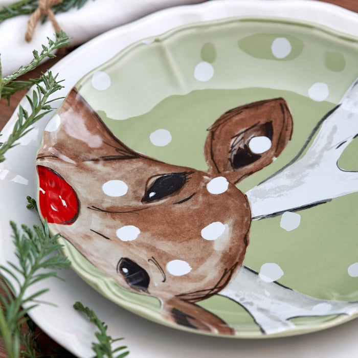 Casafina Deer Friends Stoneware Dinnerware Green