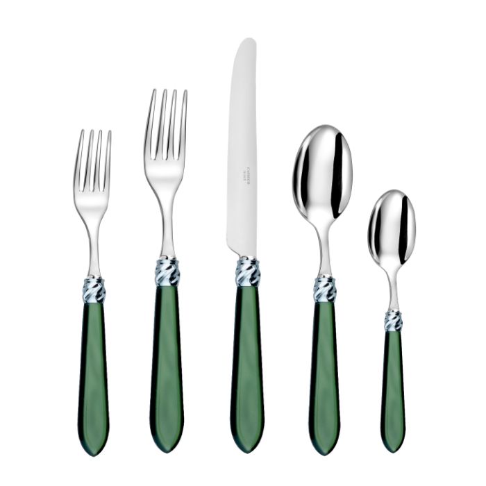 Capdeco Diana 18/10 Stainless Steel 5pc. Flatware Set (Emerald)