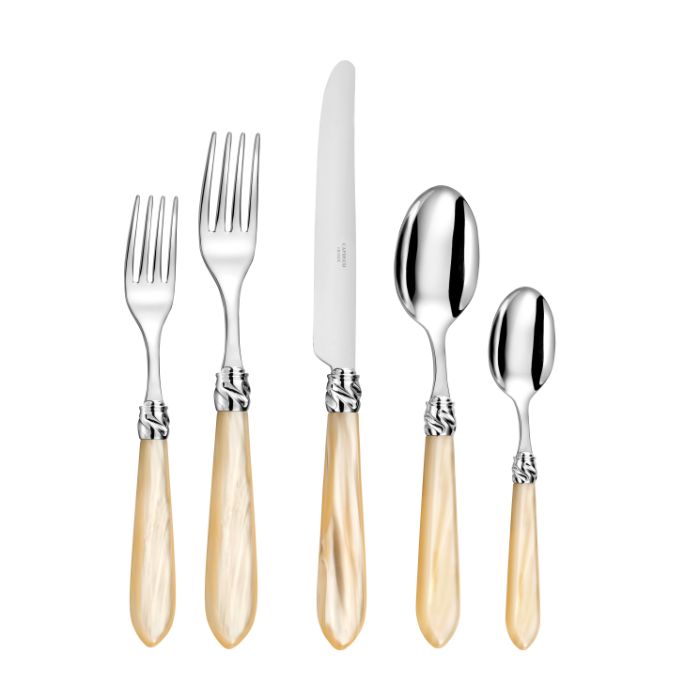 Capdeco Diana 18/10 Stainless Steel 5pc. Flatware Set (Pearl)