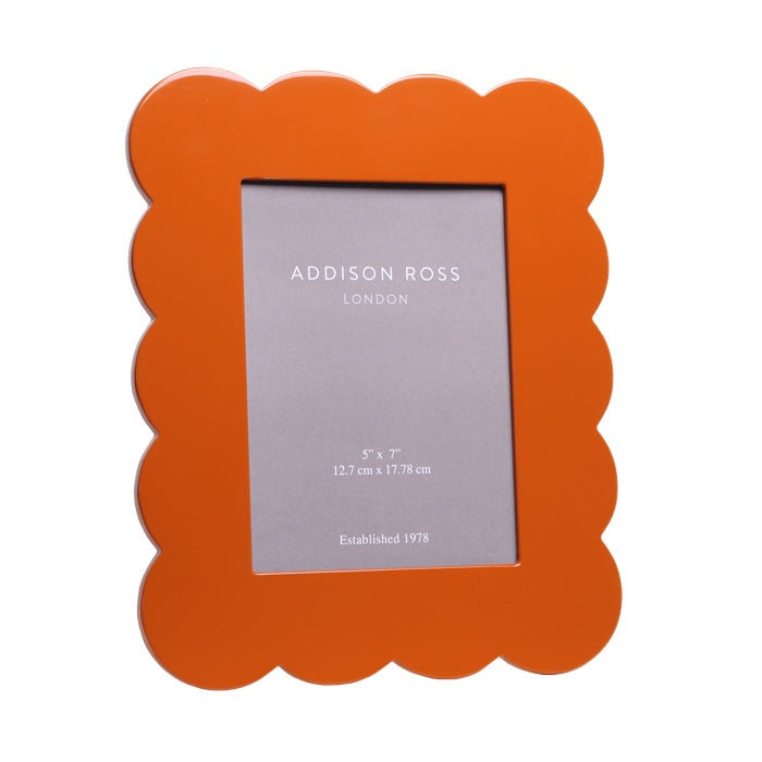 Addison Ross Orange Scalloped Lacquer Picture Frame (5x7)