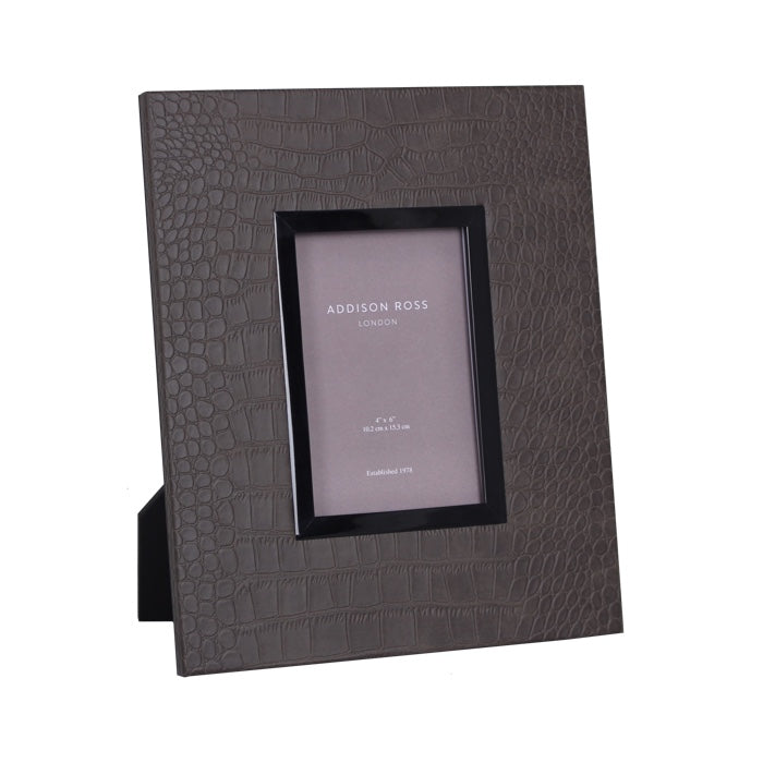 Addison Ross Wide Faux Crock Brown Picture Frame