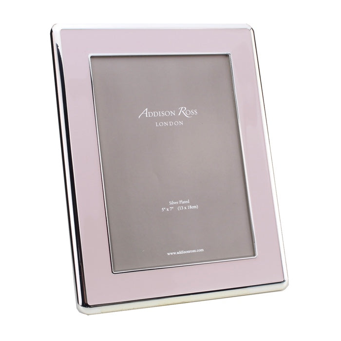Addison Ross Curve Enamel & Silver Frame (Pale Pink)