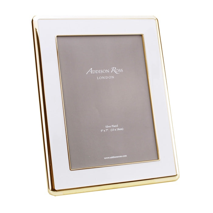 Addison Ross Curve Enamel & Gold Frame (White & Gold)
