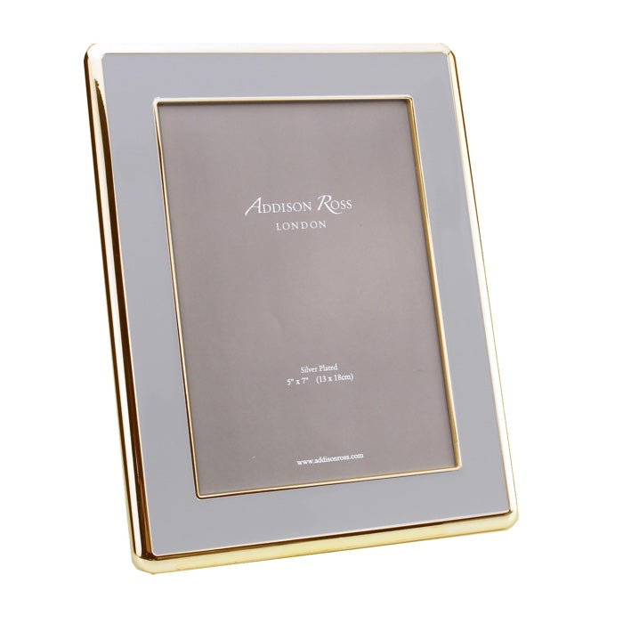 Addison Ross Curve Enamel & Gold Frame (Chiffon Gray & Gold)