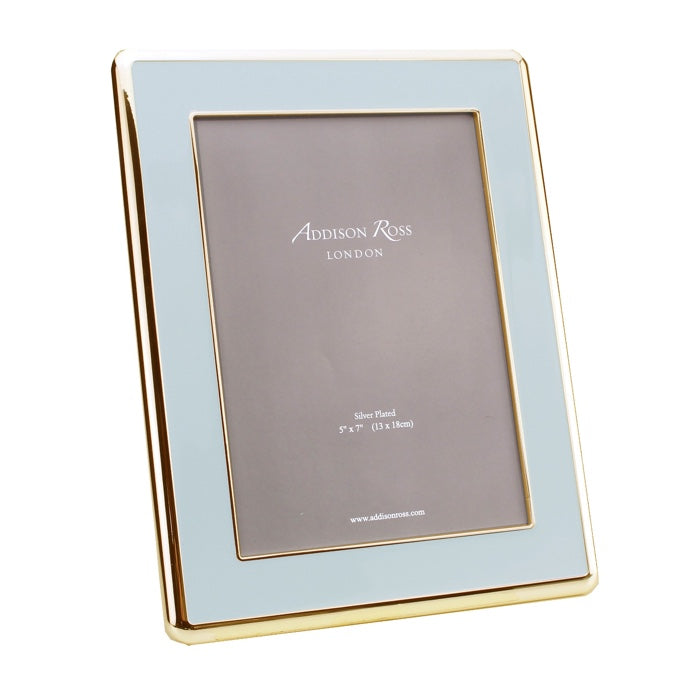 Addison Ross Curve Enamel & Gold Frame (Powder Blue & Gold)