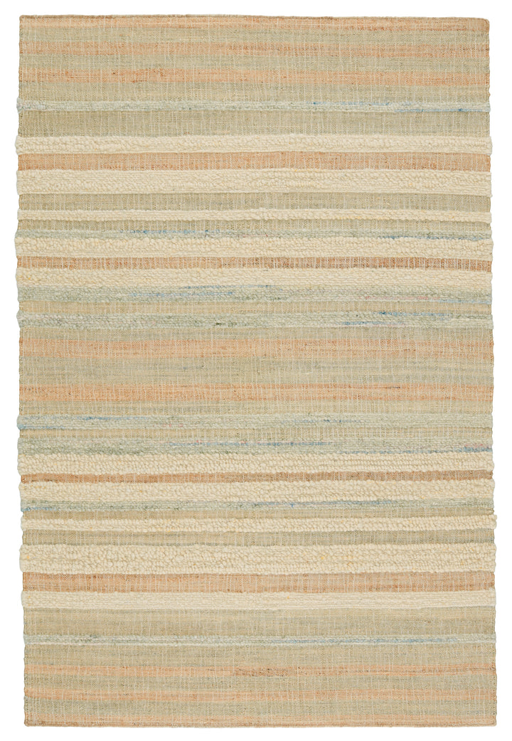 Jaipur Living Eirene Natural Striped Beige/ Blue Area Rug (GALILEA - GLE01)