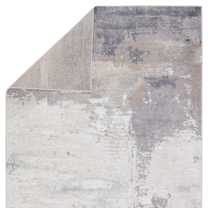Vibe by Jaipur Living Forsythe Abstract Gray/ Ivory Area Rug (GROTTO - GRO02)