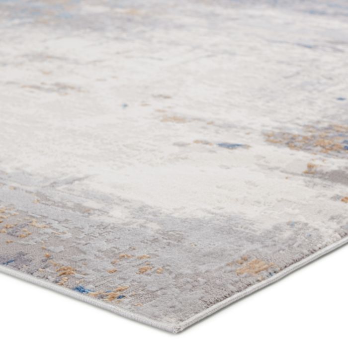 Vibe by Jaipur Living Ridley Abstract Gray/ Blue Area Rug (GROTTO - GRO05)