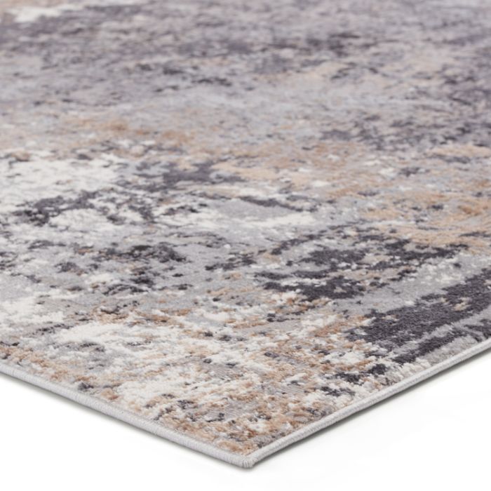 Vibe by Jaipur Living Perrin Abstract Gray/ Tan Area Rug (GROTTO - GRO06)