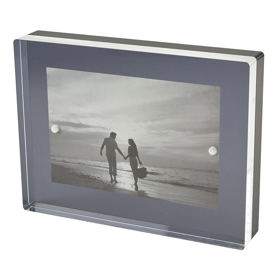 Tizo Lucite Floating Block Picture Frame (Smoke)