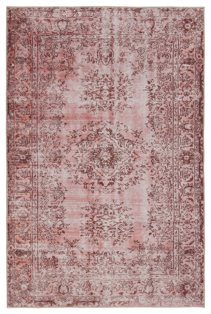 Kate Lester + Jaipur Living Berxley Medallion Rose/ Maroon Area Rug (HARMAN - HBL02)