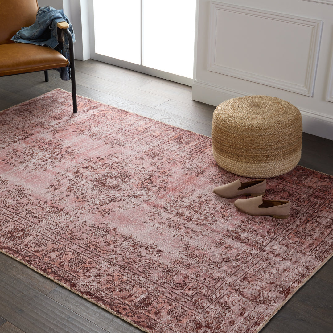 Kate Lester + Jaipur Living Berxley Medallion Rose/ Maroon Area Rug (HARMAN - HBL02)