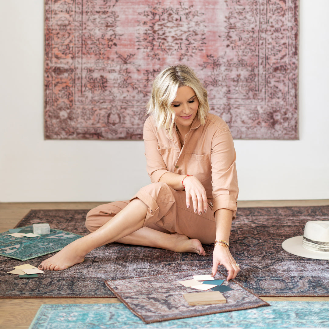 Kate Lester + Jaipur Living Berxley Medallion Rose/ Maroon Area Rug (HARMAN - HBL02)