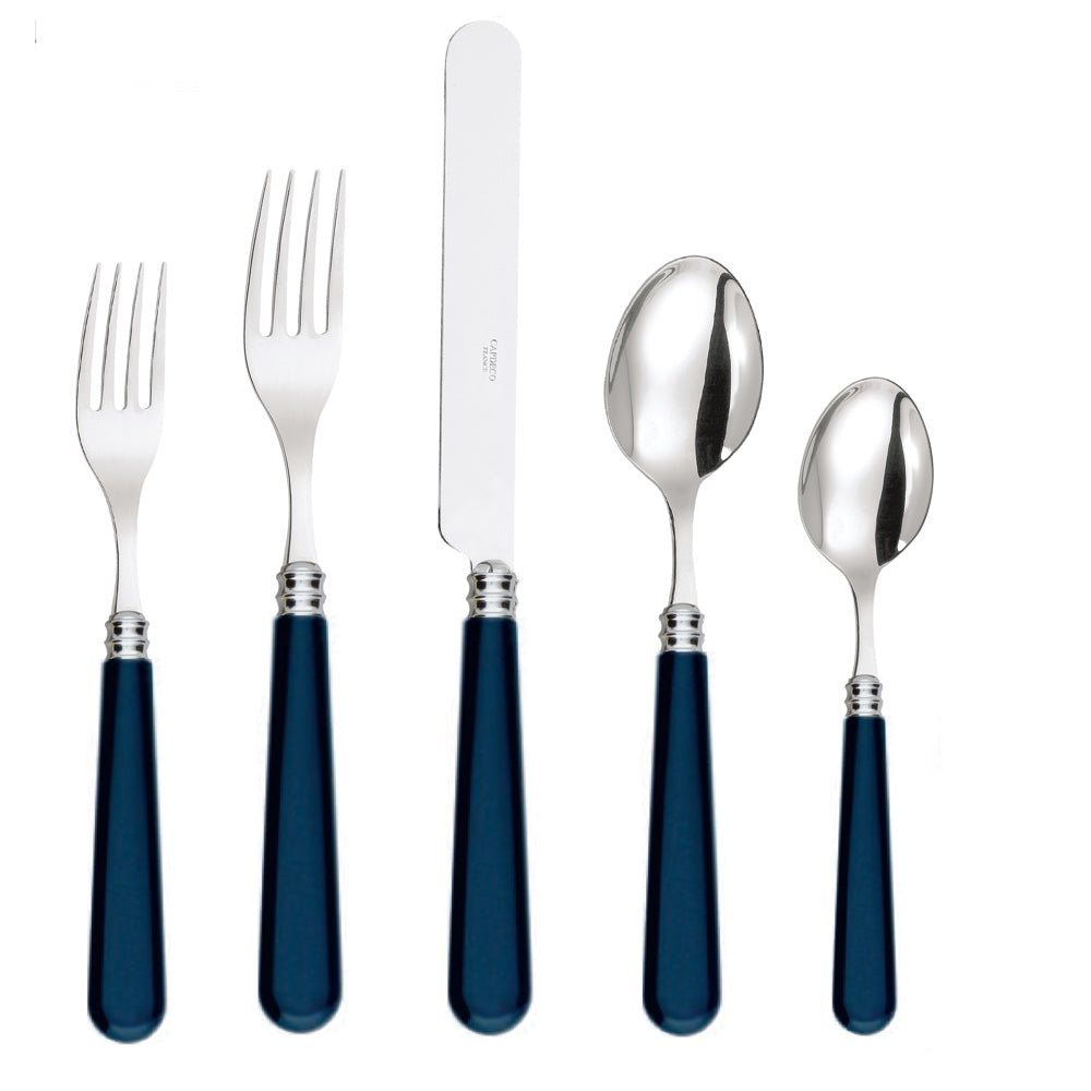 Capdeco Helios 18/10 Stainless Steel 5pc. Flatware Set (Navy Blue)