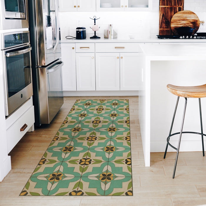 Vintage Vinyl Floorcloth Rug (Pattern 33 I Am Not A Bumblebee)