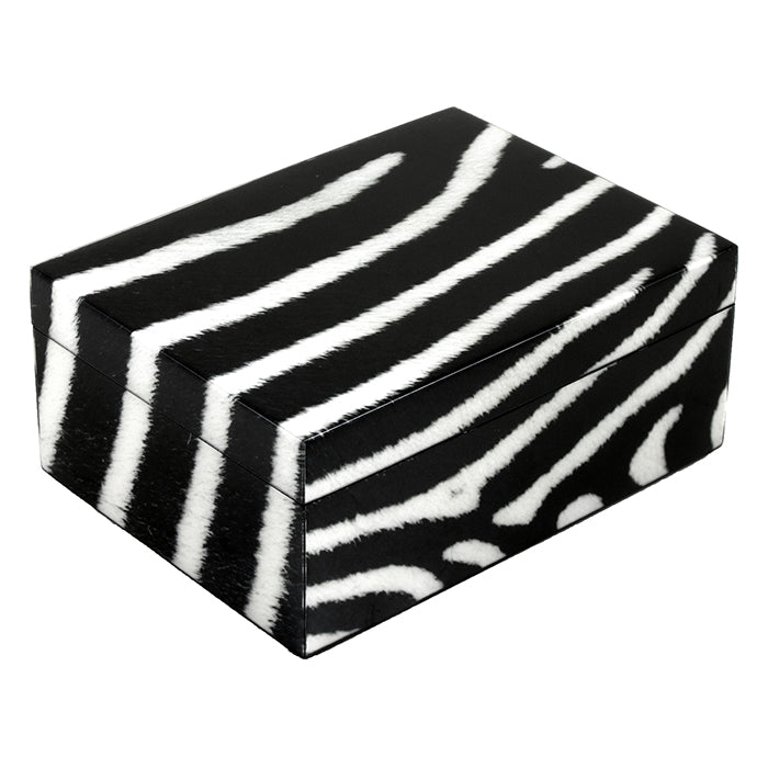 Lacquer Medium Box (Zebra)