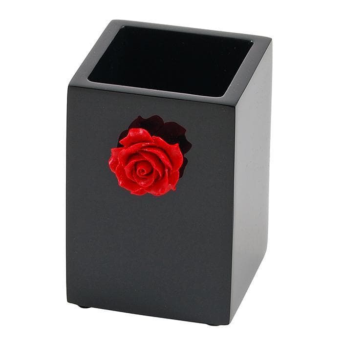 Black Rose Lacquer Bathroom Accessories