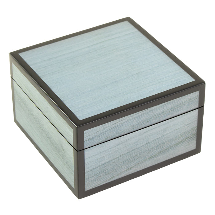 Lacquer Small Square Box (Blue Tulipwood)