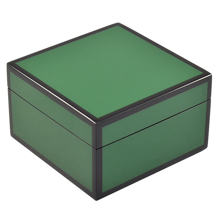 Lacquer Small Square Box (Forest Green)