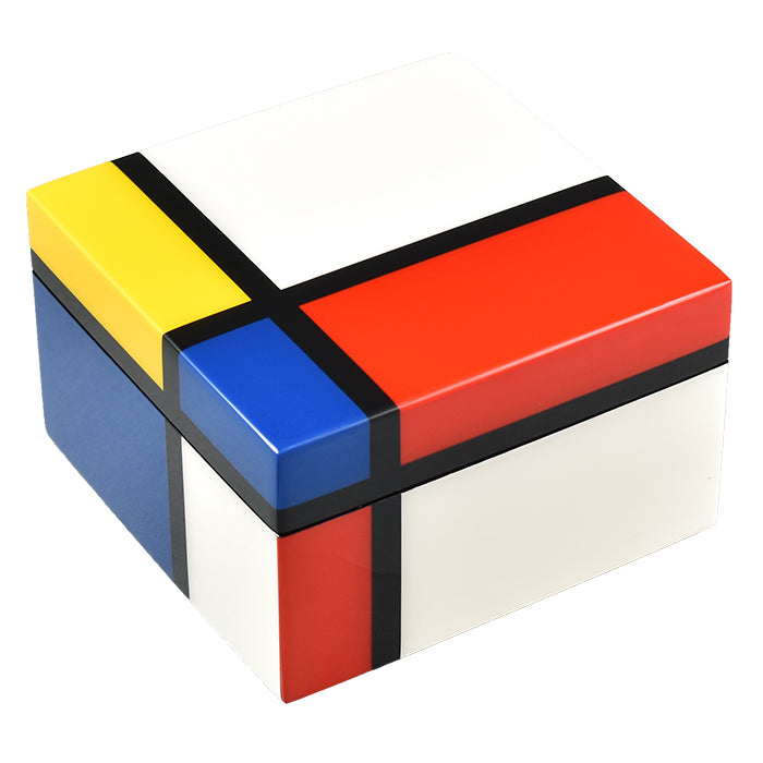Lacquer Small Square Box (Mondrian)