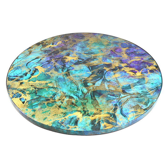 Lacquer Lazy Susan 20" (Ocean Blue)