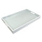 Lacquer Rectangle Tray - Cool Gray & White