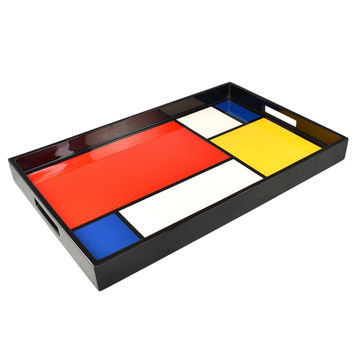 Lacquer Rectangle Tray (Mondrian)