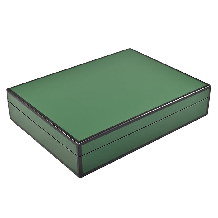 Lacquer Long Stationery Box (Forest Green)