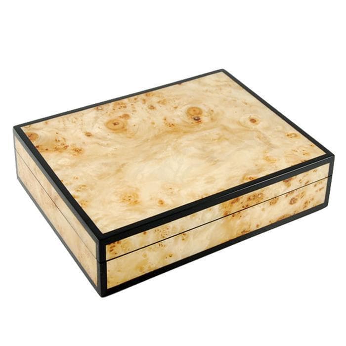 Lacquer Long Stationery Box (Mappa Burl)