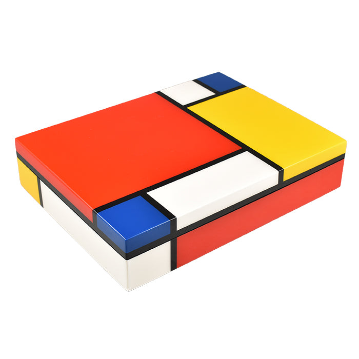Lacquer Long Stationery Box (Mondrian)