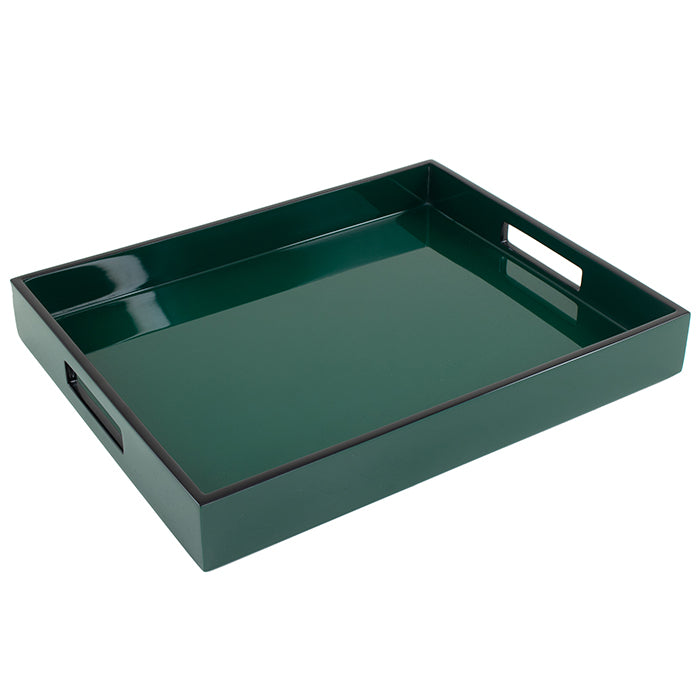 Lacquer Small Rectangle Tray (Forest Green)
