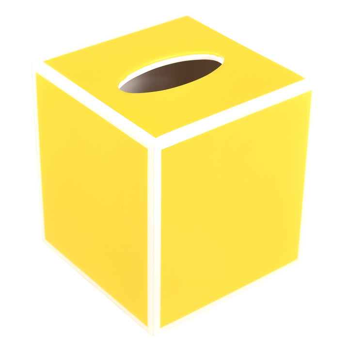 Sunshine Yellow with White Lacquer Tissue Box